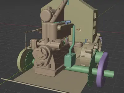 Renault FT engine 3D model