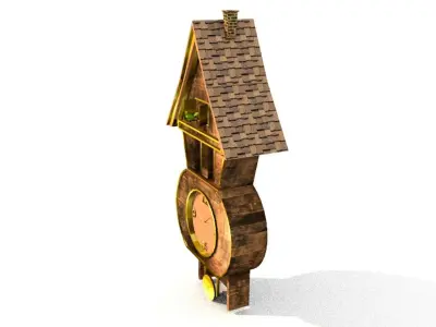 cuckoo clock Low-poly 3D model