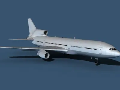 Lockheed L-1011-50 Unmarked 2 3D model
