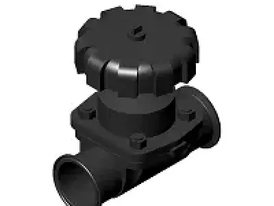 Sanitary Diaphragm Valve TC 2-1-2 in 3D model