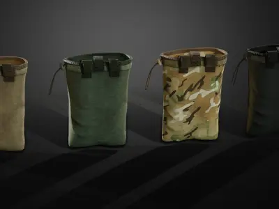 Military bag Low-poly 3D model