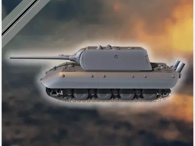 E-100 Tiger Maus Maus Turm Entwicklung super-heavy tank - German 3D print model