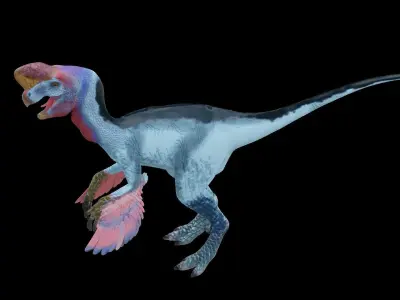 Oviraptor dinosaur Low-poly 3D model