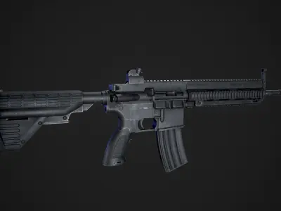 M416 Realistic Assault Rifle 3D model