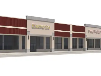Retail-035 Retail Mall Building 3D model