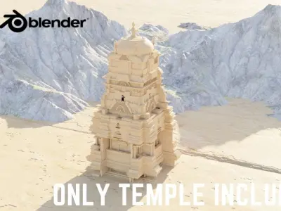 Ancient Temple created using blender 3D model