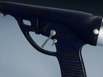 Fusil Harpon Sous-Marin Vintage 3D model