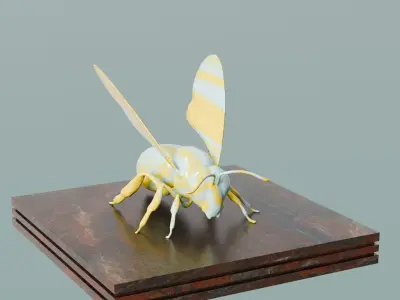 House Decoration Bee Statue Low-poly 3D model