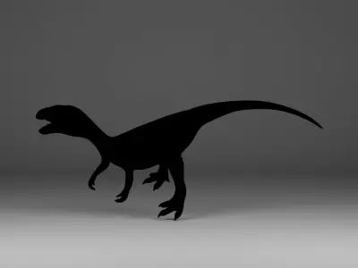 Dinosaur silhouette 3D print model