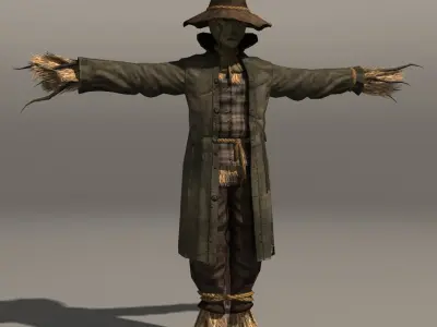 Scarecrow Low-poly 3D model