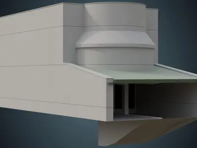 Building 8A Low-poly 3D model