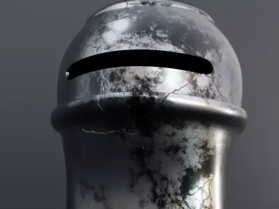 3D Medieval Knight Helmet 3D model