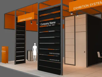 Exhibition Stand - ST002 3D model