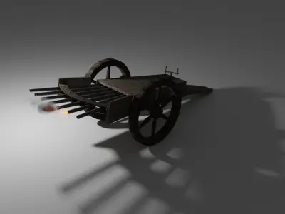Machine Gun by Leonardo Da Vinci 3D model
