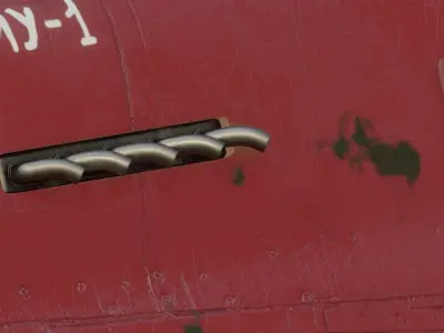 Stylized airplane model high-poly modeling 3D model