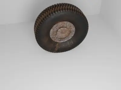 LOW POLY WHEEL MODEL rusty Free low-poly 3D model
