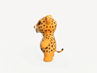 Little animal baby - Leopard cute - Character016 Low-poly 3D model