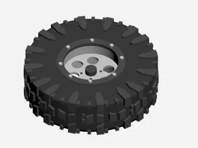tires and rims Free low-poly 3D model