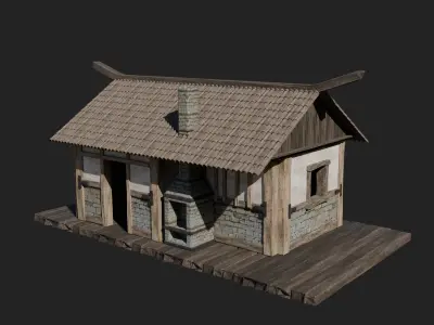 CRAFTSMAN WORKSHOP BUILDINGS WAREHOUSE STORE SMITHY COLLECTION Low-poly 3D model