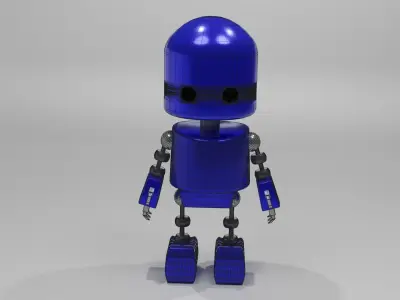 The robot made of Metal 3D model