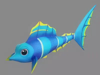 Cartoon Fish 10 Low-poly 3D model