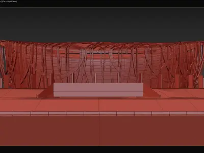 Bird Nest Stadium 3D model