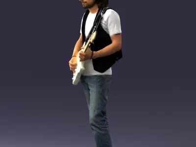 Man with quitar 0120 3D model