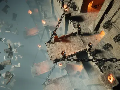 Deadly Dungeon - Infernal Low-poly 3D model