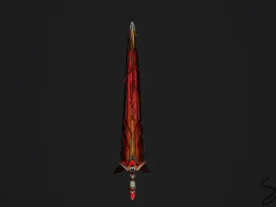 Jelly Sword Holydevil Free low-poly 3D model