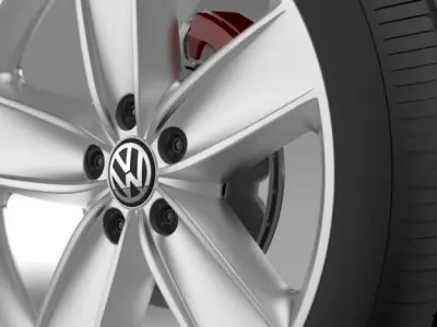 VW Polo 2010 wheel 3D model