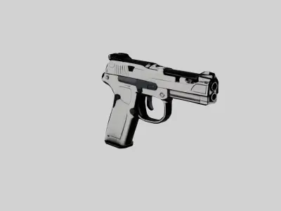 Paper Pistol 3D model