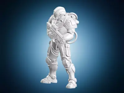 Grimdark Space Marine 3D print model