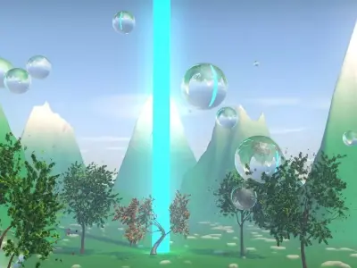 SCI-FI mountains V3 Free low-poly 3D model