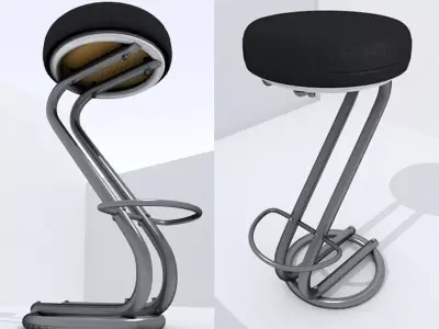 Barstool bar stool Free low-poly 3D model