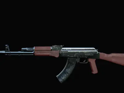AKM-103 ak - rifle Low-poly 3D model