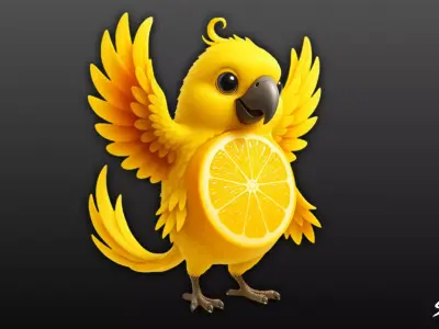 Perochello Lemonchello - Italian Brainrot Low-poly 3D model