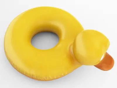 Duck rubber toy cartoon 3D model