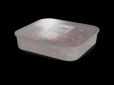 Frozen prawns and shrimps Frozen Jumbo Shrimps 3D model