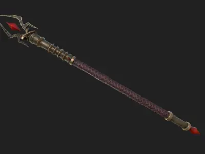 Imperial scepter Low-poly 3D model