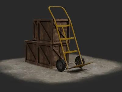 Pile of Boxes  Low-poly 3D model