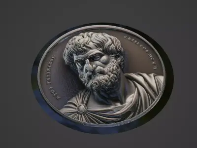 Aristotle Medallion 3D print model