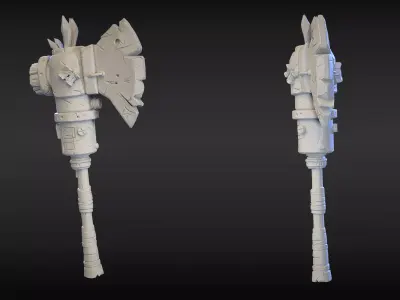 Stylized Axe 09 3D model
