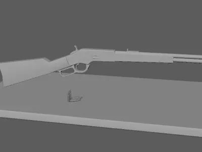 1873 winchester rifle Low-poly 3D model