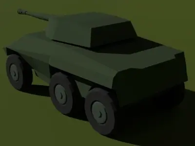 Engesa EE-9 Cascavel Low-poly 3D model