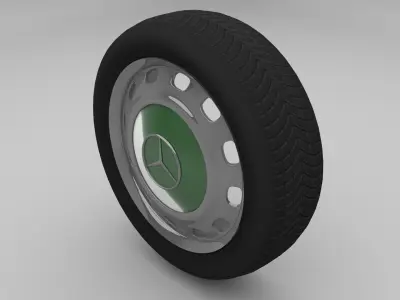 Mercedes W 123 Wheel 3D model