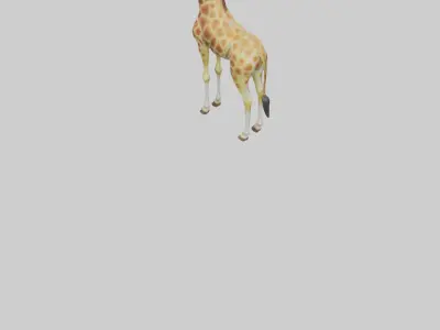 Giraffe grazing model Low-poly 3D model