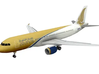 Lowpoly Airbus A320 Game Model Low-poly 3D model