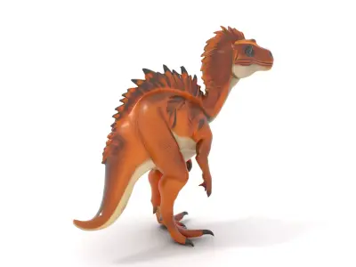 Spiky Dino Brown model pack Low-poly 3D model