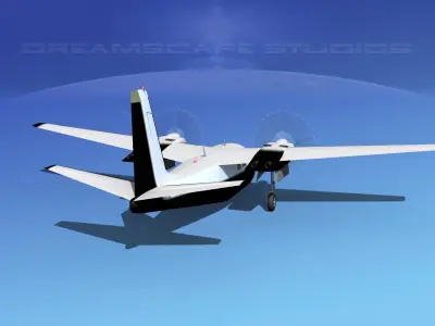 Aero Commander 500 V07 3D model