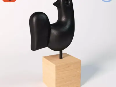 steel Bird Decor Free 3D model